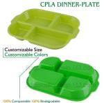 biodegradable plastic melamine fast food 5 compartment divided lunch, hospital