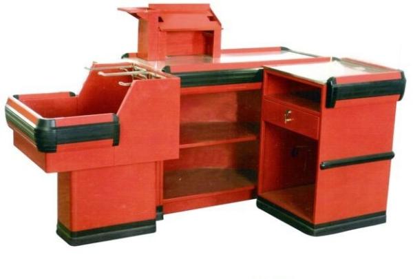 Buy cheap Retail Store Metal Electrostatic Spraying Cash Register Table Counter For Checkout from wholesalers