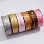 Polyester Satin Ribbon 3D Embossed Printed Recycled Gossgrain Food Crafts Bag