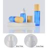 Buy cheap 110ml Blue Essential Oil Bottles 37/415 37mm Cosmetic Glass Jars With Lids from wholesalers