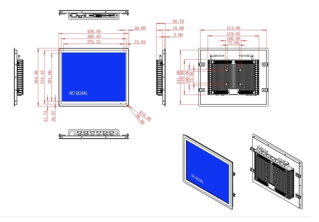 19-Inch Durable Display for Access Control Systems and Medical Applications