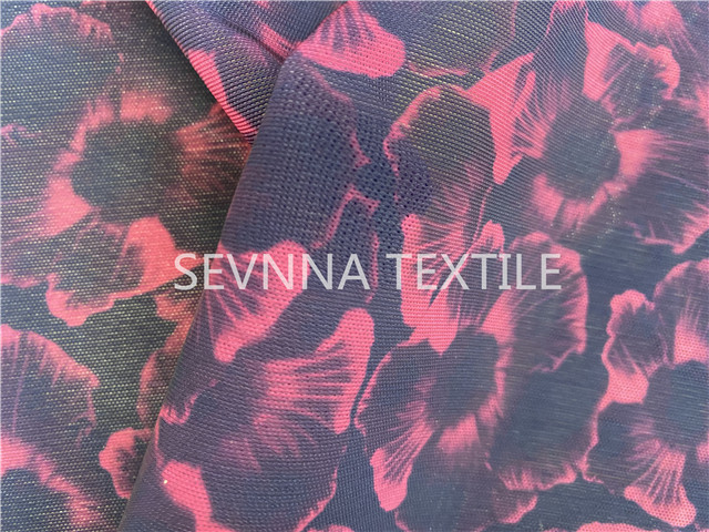 Flower Printing Polyester Recycled Swimwear Fabric 140cm Width