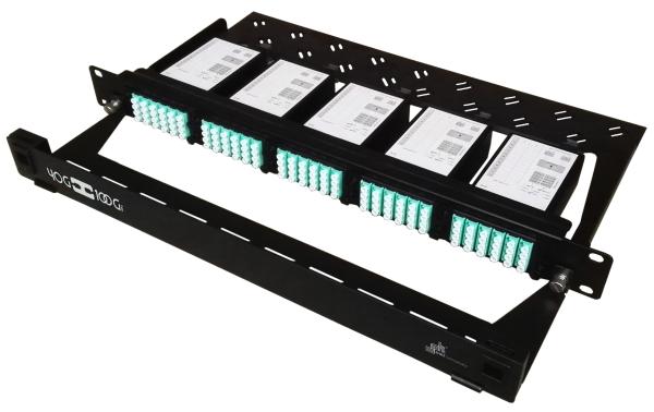 Buy cheap 5 Cassettes Modular, 1U 120 Fiber MPO Patch Panel Fast Construction from wholesalers