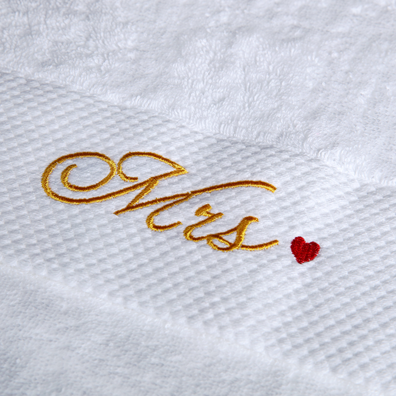 Customized Embroidery Logo White Towels Thick Bath Towel 100% Cotton for 5 Star Hotel Standard