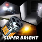 1156 1157 7440 7443 Car Turn Signal Light Bulb With Fan Error Free 25 W Yellow