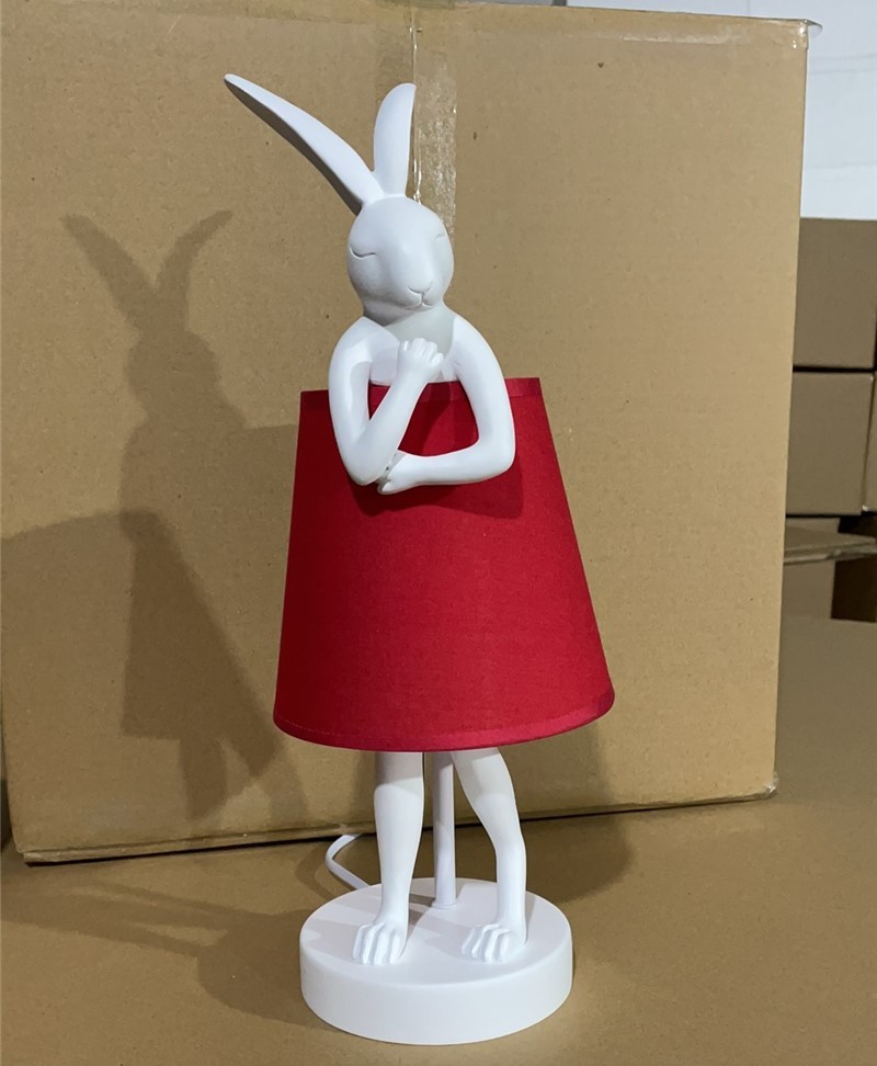 Modern Resin Table Lamp Nordic Creative Designer Rogue Rabbit Light（WH-MTB-267)