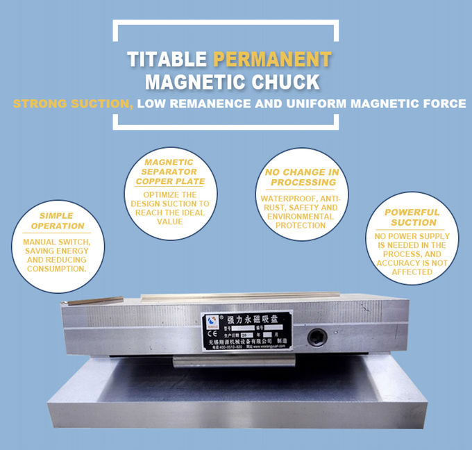 XM42 Tiltable 100×175mm Grinding Magnetic Sine Chuck
