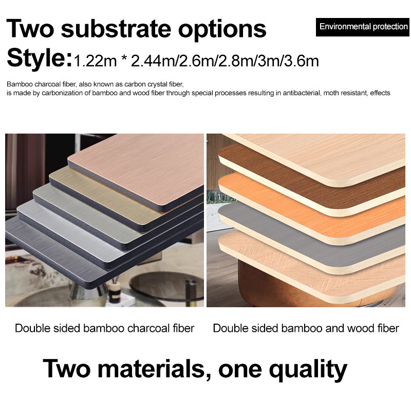 Modern High Gloss Marble Sheet Panel Luxury Wall Decoration Bamboo Crystal Board