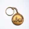 Buy cheap Round Zinc Alloy Vintage Metal Key Chains Antique Gold Commemorative Keychain from wholesalers