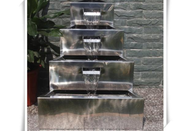Buy cheap Polished Craft Stainless Steel Water Feature / Metal Water Features Fountains from wholesalers
