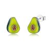Buy cheap 1.1x0.9cm 2.29g Sterling Silver Jewelry Earrings Unisex Avocado Earrings Studs from wholesalers