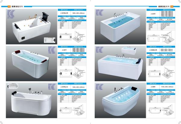 Buy cheap Contemporary Hydromassage Jacuzzi Tub 620mm Height For Relieve Stress from wholesalers