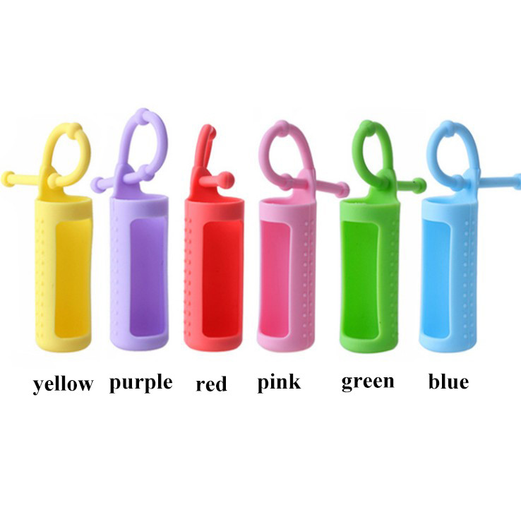 Essential Oil 10ml Roller Bottles Colorful Silicon Sleeve Protector Refillable Perfume Roller Silicone Case