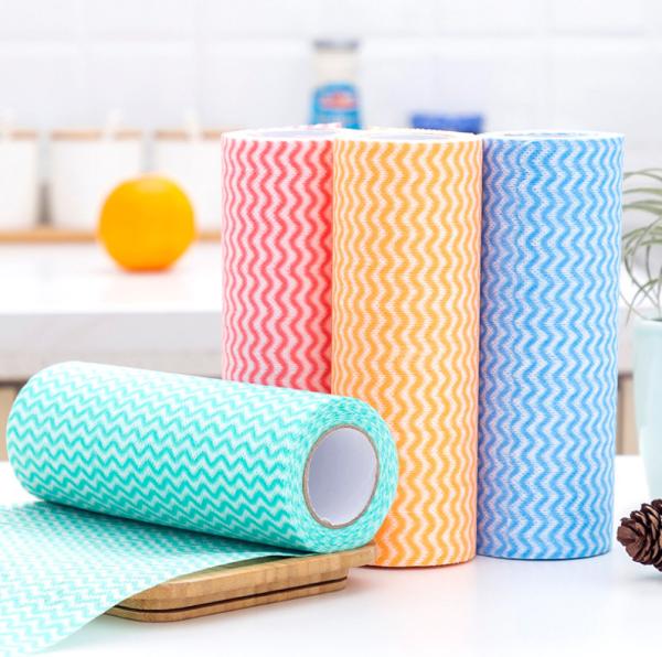 Buy cheap Blue Color Household 35gsm Dish Cloth Disposable 25cm X 30cm from wholesalers