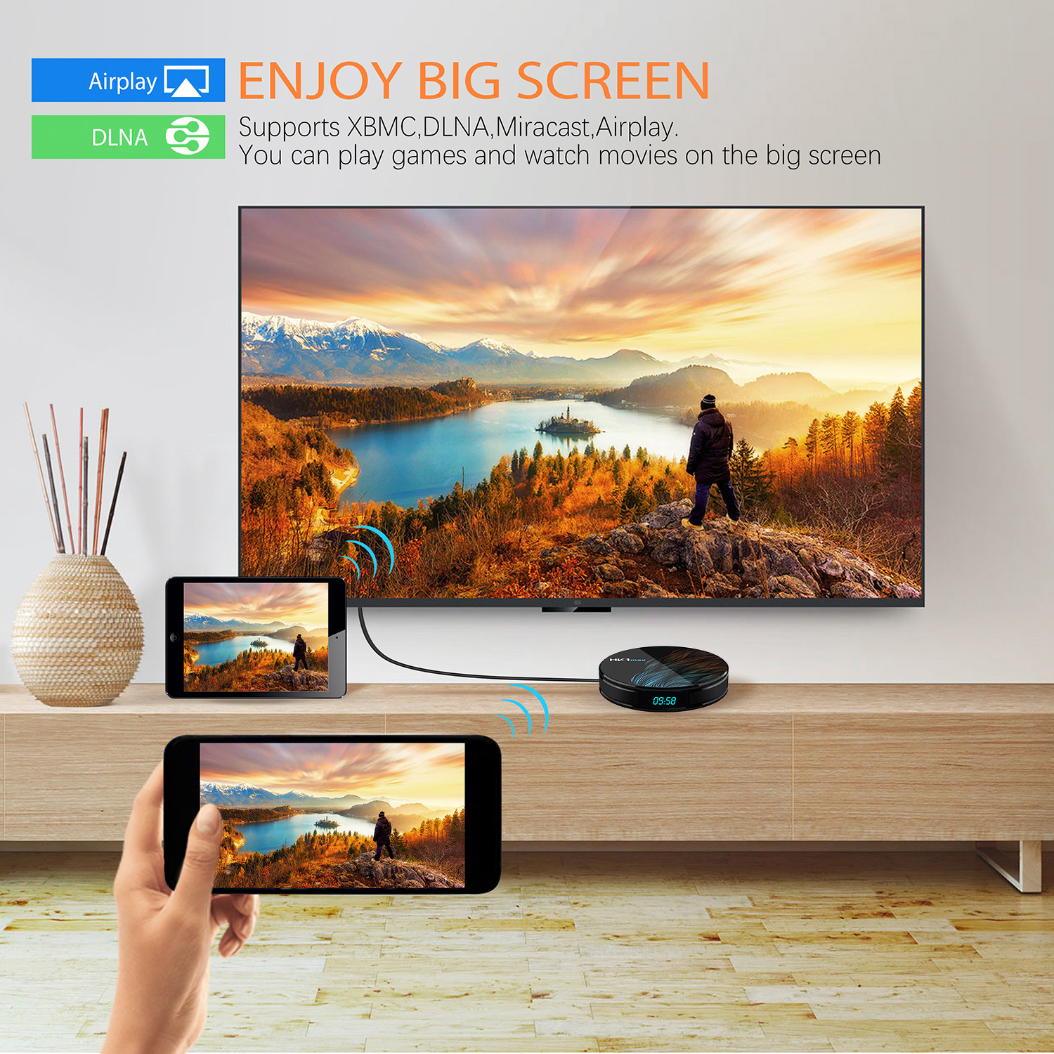 4k HD IPTV Android TV Box HK1MAX Set Top Box RK3318 4GB RAM 32GB