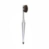 Buy cheap Silver Oval Makeup Brush Set Full Face Synthetic Bristle Plastic Handle from wholesalers