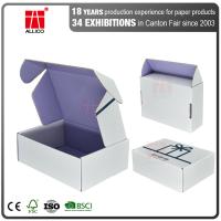 Buy cheap 32 ECT Folding White Mailer Shoe Packaging Box FCS Standard Paper product