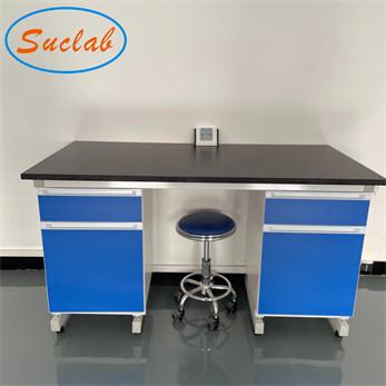 ISO9001 Antirust Laboratory Workbench Furniture , Steel Wood Engineering Lab
