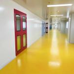 Security Pharmaceutical Clean Room Door Galvanized Steel With Tempered Windows