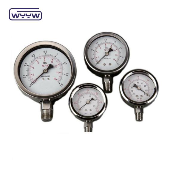 63mm Diameter ±2.5% Accuracy Class All Stainless Steel Pressure Gauge Accepts