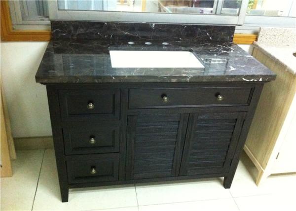 Buy cheap Black Color 40 Inch Bathroom Vanity Cabinet , Bathroom Sink Cabinets from wholesalers