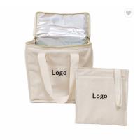 Buy cheap Eco Insulated Food Bag Cotton Canvas Lunch Cooler Bag for Supermarket product