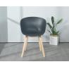 Buy cheap Nordic simple plastic leisure chair Hale dining chair creative wood foot coffee shop chair theme restaurant chair from wholesalers