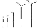 Cylindrical Garden Lights Solar Powered Waterproof 100WP 3.6FT