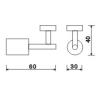 Buy cheap Towel Wall Mounted Bathroom Robe Hooks SUS304 Stainless Steel Heavy Duty Brushed Silver from wholesalers