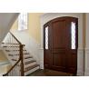 Buy cheap Double Main Oak Solid Wood Doors Red Color Painting Surface For Villa Entry from wholesalers