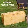 Buy cheap Park Outdoor Picnic Barbecue Bamboo Wooden Board Mdf Small Portable Folding Camping Table with Metal Leg from wholesalers