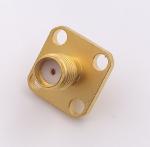 Buy cheap Panel Screw Mounting SMA Coaxial Connector SMA Jack Connector With 4 Holes from wholesalers