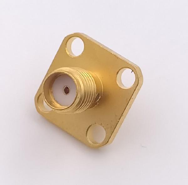 Buy cheap Panel Screw Mounting SMA Coaxial Connector SMA Jack Connector With 4 Holes Flange from wholesalers