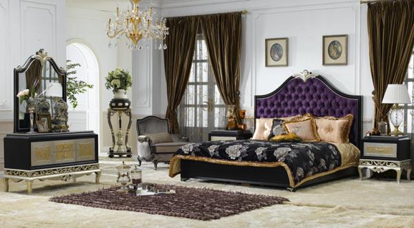 Buy cheap OEM ODM ISO14001 Luxury Style Classic Wooden Bedroom Set 4 Piece Customized from wholesalers