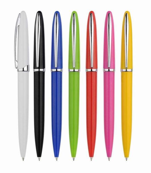 Buy cheap colored plastic twist ball pen, logo can be printed from wholesalers
