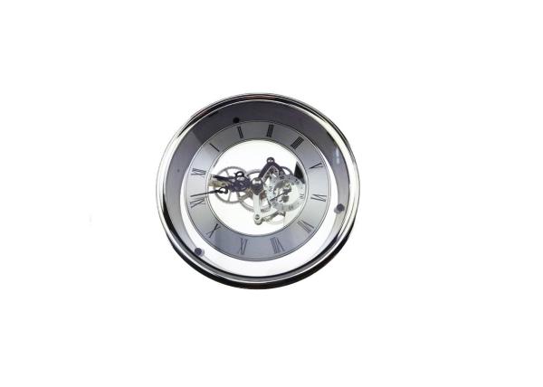 Buy cheap 149MM Vintage Stainless Steel Skeleton Clock Small Size Plastic Back Cover from wholesalers