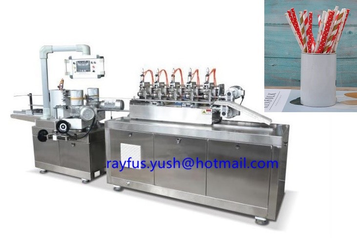 Single Straw Packaging Machine, by Paper Bag or Plastic bag