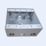 PVC Coated Waterproof Aluminum Junction Box Grey 4Holes 2-1/8" Deep