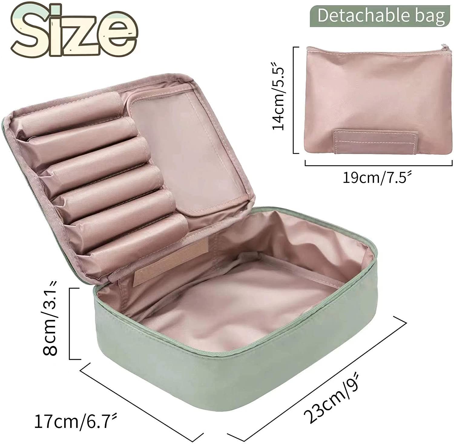 Hot sell bags comsmetic bag lager-capacity cosmetic bag with handle for ladies women