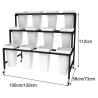 Buy cheap Factory Customized Color Size 3-Layer Stepped Plastic Square Bucket Florist Shelves Flower Stand Flower Shop Display Stand from wholesalers