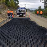 Outdoor Construction Road Way 200 356 HDPE Plastic Green Black Geocell Retaining