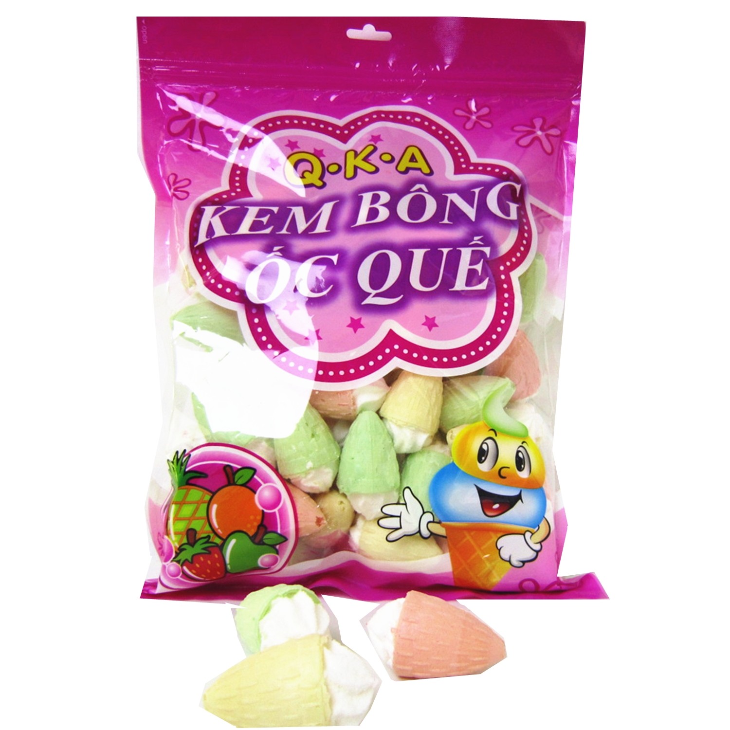 Peg Bag Pack Marshmallow Candy Energy Snack Strawberry Shaped Fluffy Halal
