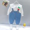 Buy cheap 47.2in 120CM Blue Children'S Outfit Sets Flower Top Outfits Two Piece Suit from wholesalers