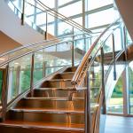 Sleek 316 Stainless Steel Handrails with Flat Saddle for Glass Balustrades