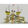 Buy cheap Pirate Ship Water Theme Park / Outdoor Aqua Playground For Family from wholesalers