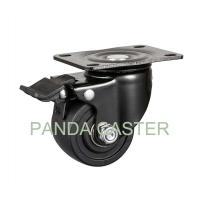 Buy cheap Black Low Profile Swivel Casters And Wheels 65mm With Double Brake product
