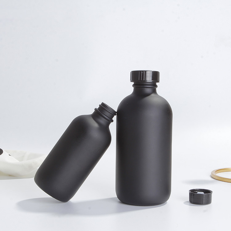 Colour Spray Round Shoulder Glass Juice Bottles 250ml 500ml With Aluminum Lids