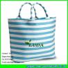 Buy cheap LUDA striped paper straw bag large lady beach straw bags from wholesalers