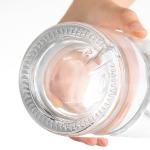 Super Flint Glass Custom Embossed Metal Label Bottle for Liquor Drink 500ml