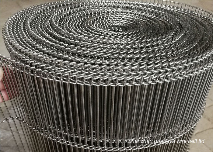 Rustless SS304 Potato Chip Fryer Wire Conveyor Belt